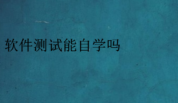 軟件測試能自學嗎