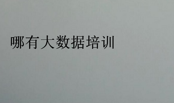 哪有大數(shù)據(jù)培訓