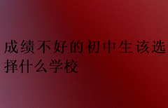 成績(jī)不好的初中生該選擇什么學(xué)校?